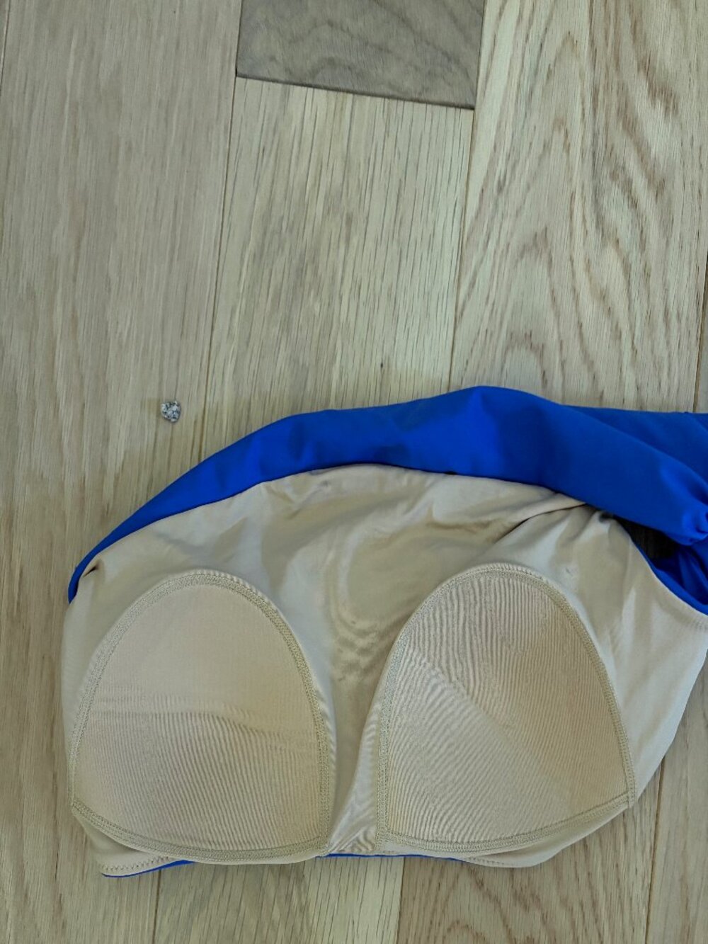 Summersalt Sidestroke Bikini Top Blue Built-In Cups Size 6 - Picture 3 of 4